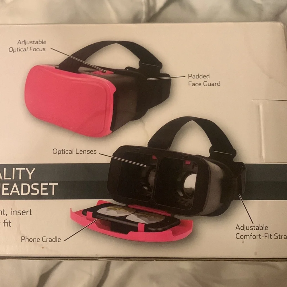 NIB pink virtual reality headset